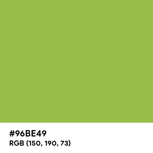 Android Green (Hex code: 96BE49) Thumbnail