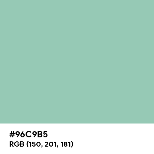 Turquoise Green (Hex code: 96C9B5) Thumbnail