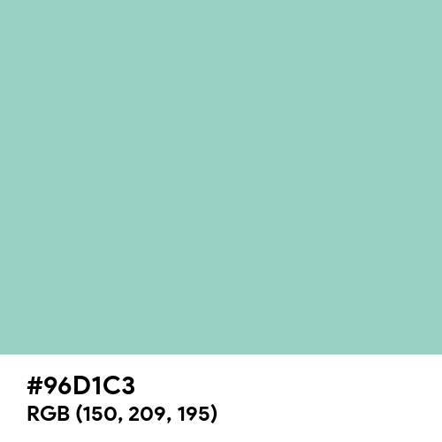 Opal Turquoise (Hex code: 96D1C3) Thumbnail