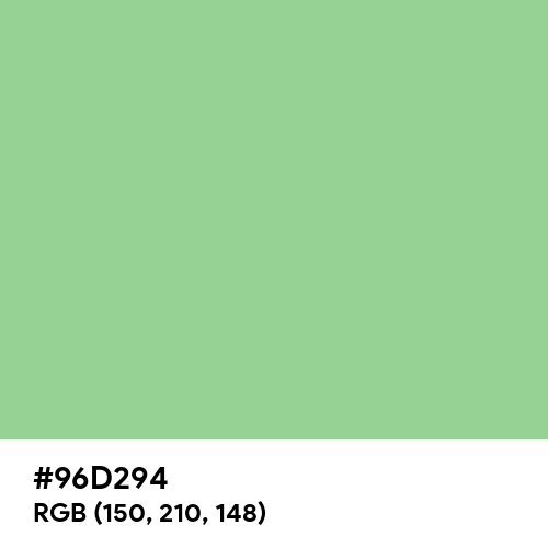 Muted Green (Hex code: 96D294) Thumbnail