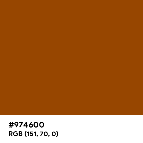 Brown (Traditional) (Hex code: 974600) Thumbnail