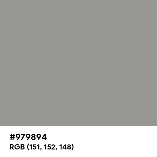 Spanish Gray (Hex code: 979894) Thumbnail