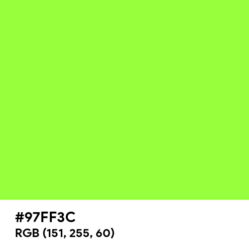 French Lime (Hex code: 97FF3C) Thumbnail