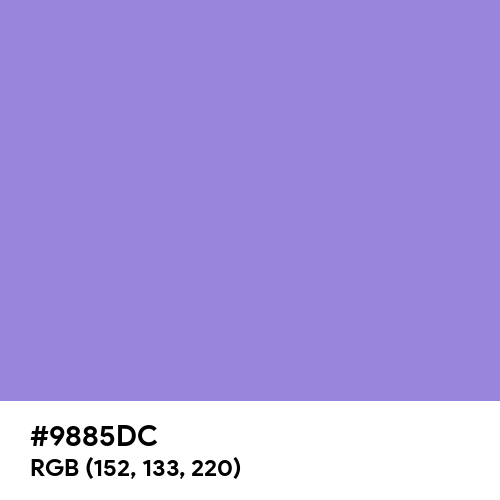 Medium Purple (Hex code: 9885DC) Thumbnail