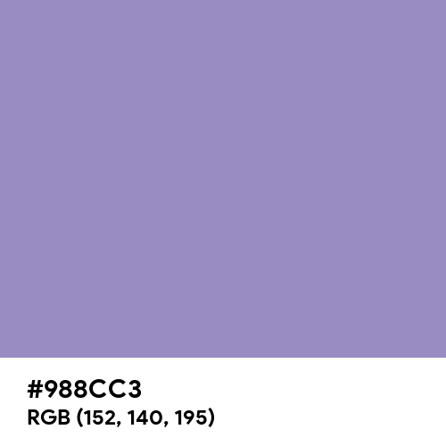 Lavender Purple (Hex code: 988CC3) Thumbnail