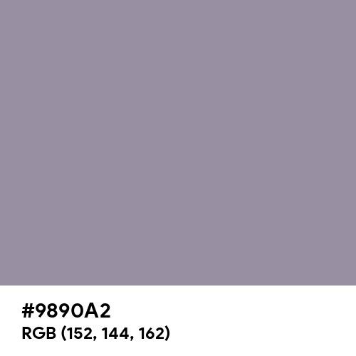 Lavender Gray (Pantone) (Hex code: 9890A2) Thumbnail