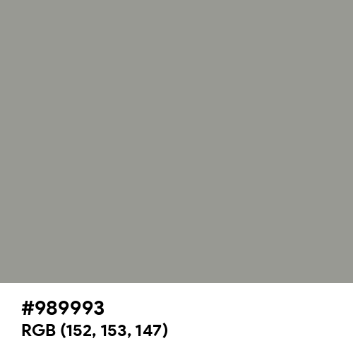 Spanish Gray (Hex code: 989993) Thumbnail