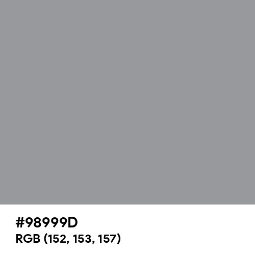 Spanish Gray (Hex code: 98999D) Thumbnail