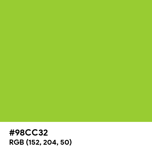 Yellow-Green (Hex code: 98CC32) Thumbnail
