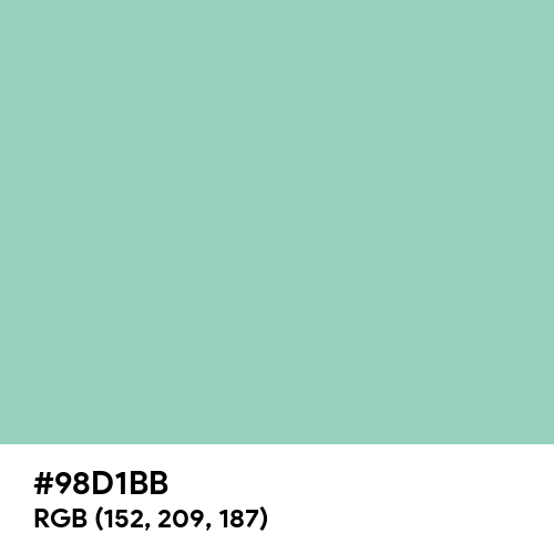 Turquoise Green (Hex code: 98D1BB) Thumbnail