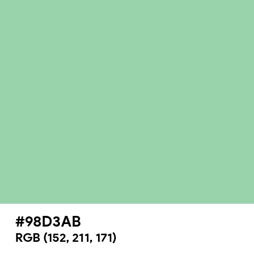 Turquoise Green (Hex code: 98D3AB) Thumbnail
