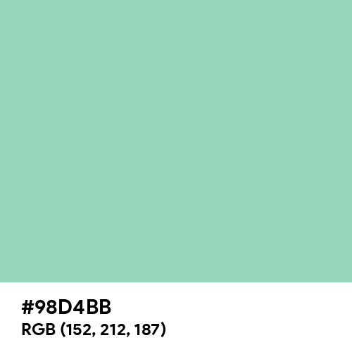 Turquoise Green (Hex code: 98D4BB) Thumbnail
