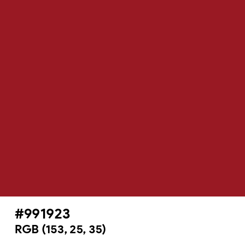 Business Red (Hex code: 991923) Thumbnail