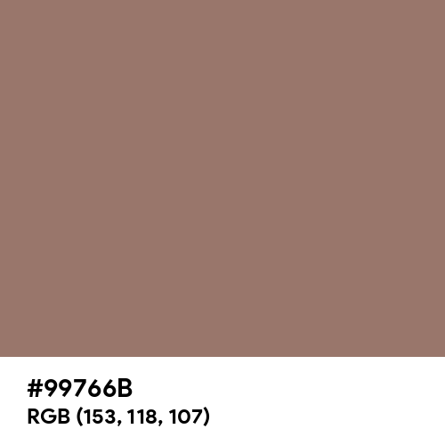 Burnished Brown (Hex code: 99766B) Thumbnail