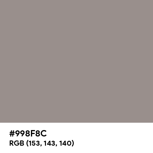 Philippine Gray (Hex code: 998F8C) Thumbnail