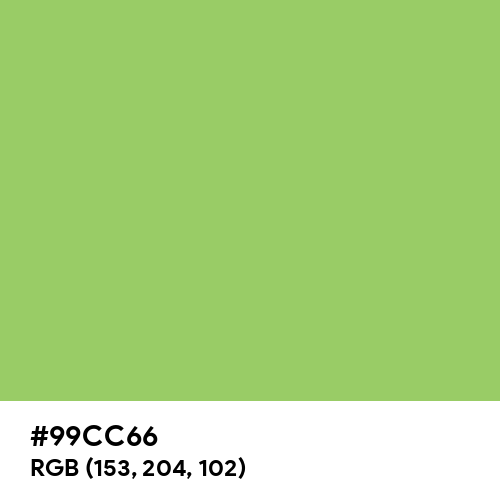 Pistachio (Hex code: 99CC66) Thumbnail