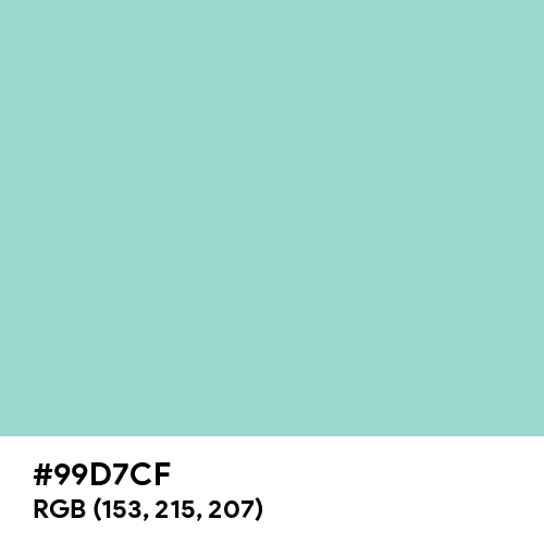 Pale Robin Egg Blue (Hex code: 99D7CF) Thumbnail