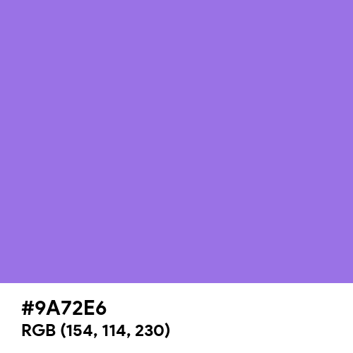 Medium Purple (Hex code: 9A72E6) Thumbnail