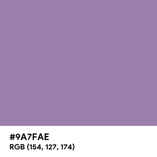 Pastel Purple (Hex code: 9A7FAE) Thumbnail