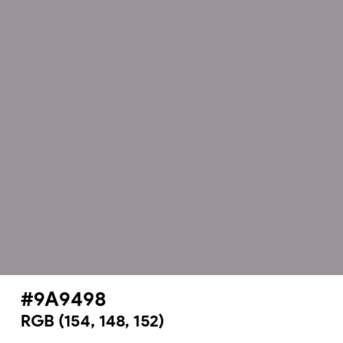 Aesthetic Gray (Hex code: 9A9498) Thumbnail
