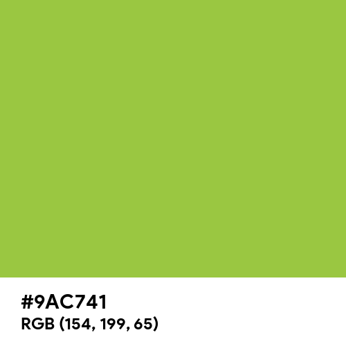 Android Green (Hex code: 9AC741) Thumbnail