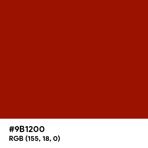 Rufous (Hex code: 9B1200) Thumbnail