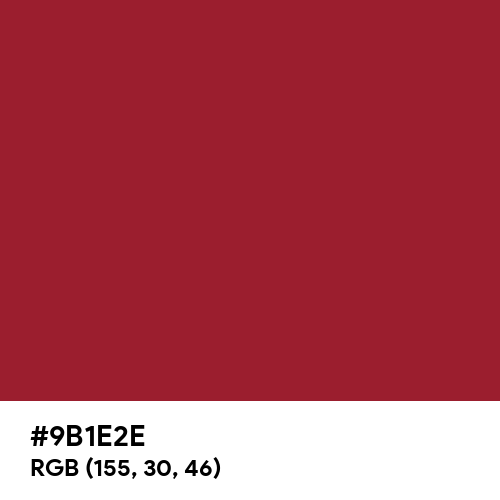 Ruby Red (Hex code: 9B1E2E) Thumbnail