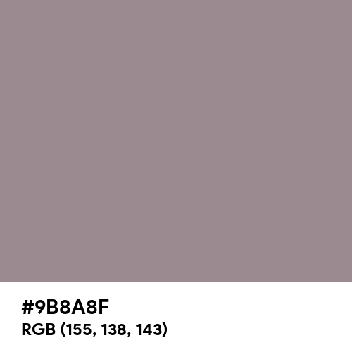 Philippine Gray (Hex code: 9B8A8F) Thumbnail