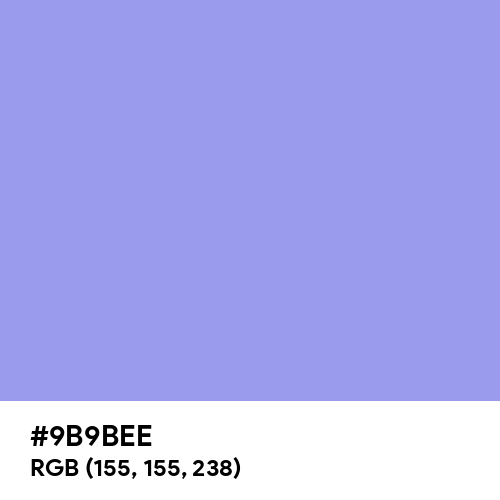 Maximum Blue Purple (Hex code: 9B9BEE) Thumbnail