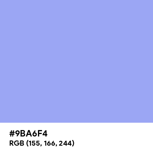Maximum Blue Purple (Hex code: 9BA6F4) Thumbnail