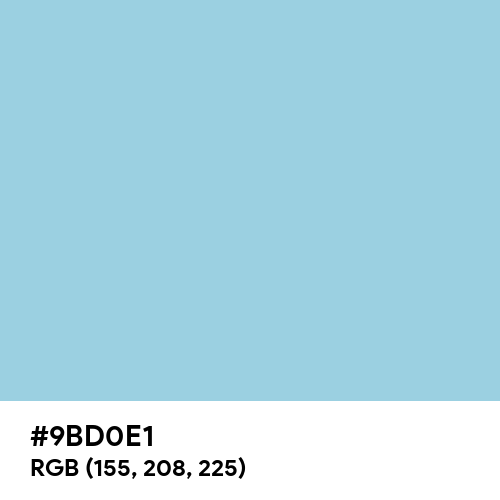 Light Blue (RAL Design) (Hex code: 9BD0E1) Thumbnail