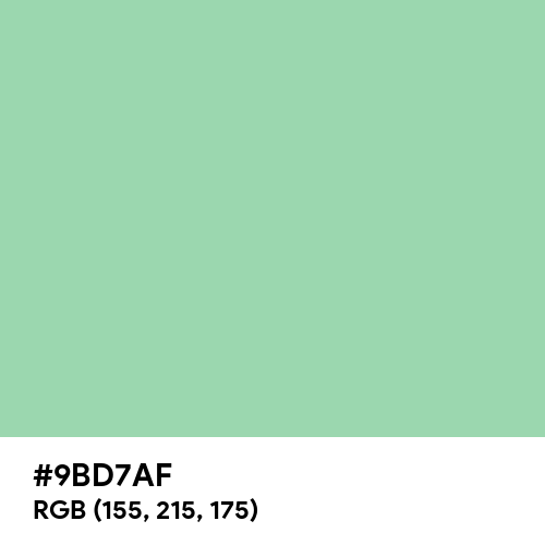 Turquoise Green (Hex code: 9BD7AF) Thumbnail