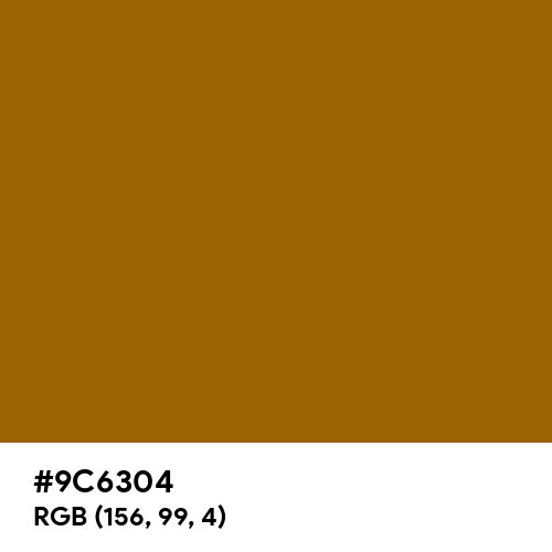 Gamboge Orange (Brown) (Hex code: 9C6304) Thumbnail