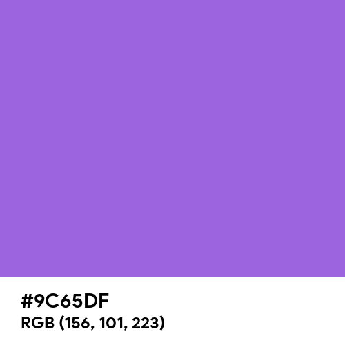 Dark Pastel Purple (Hex code: 9C65DF) Thumbnail