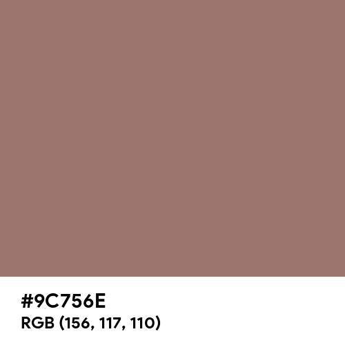 Burnished Brown (Hex code: 9C756E) Thumbnail