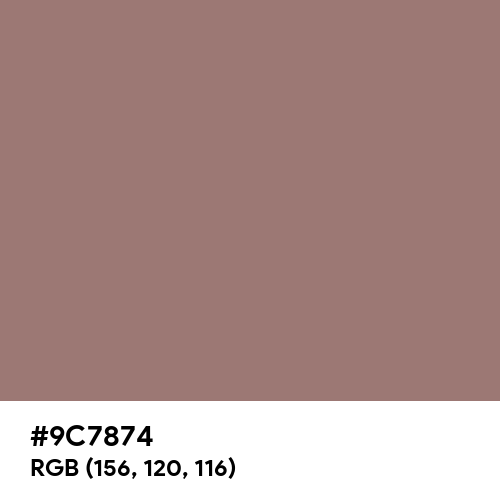 Burnished Brown (Hex code: 9C7874) Thumbnail