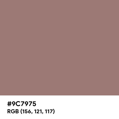 Burnished Brown (Hex code: 9C7975) Thumbnail