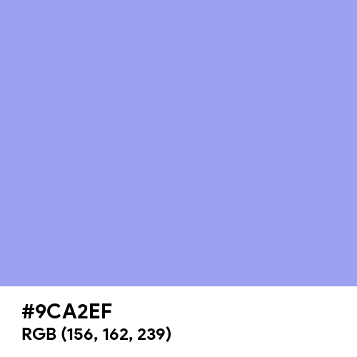 Maximum Blue Purple (Hex code: 9CA2EF) Thumbnail