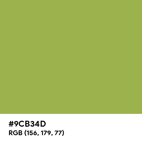 Middle Green Yellow (Hex code: 9CB34D) Thumbnail