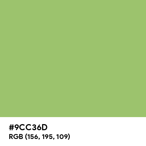Pistachio (Hex code: 9CC36D) Thumbnail