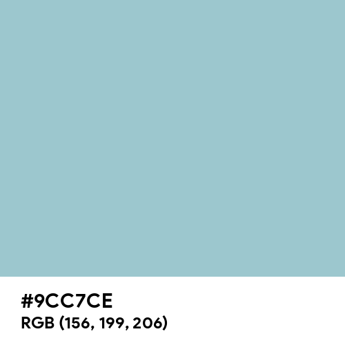 Pastel Blue (Hex code: 9CC7CE) Thumbnail