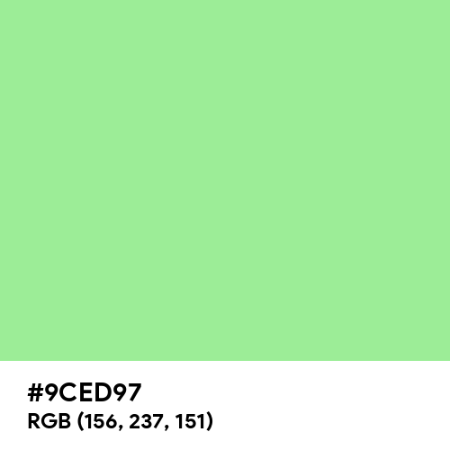 Light Green (Hex code: 9CED97) Thumbnail