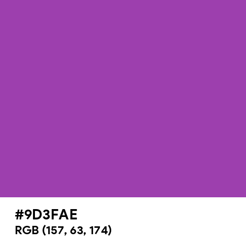 Sweet Purple (Hex code: 9D3FAE) Thumbnail