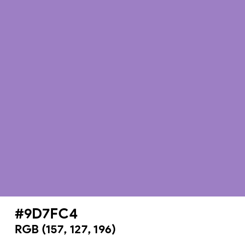 Lavender Purple (Hex code: 9D7FC4) Thumbnail