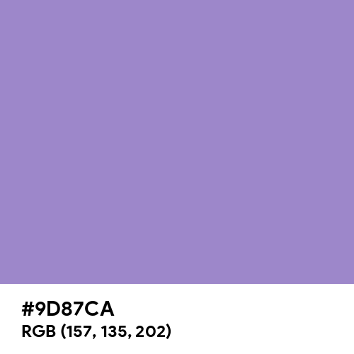 Lavender Purple (Hex code: 9D87CA) Thumbnail