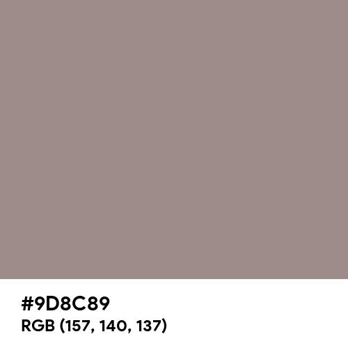 Philippine Gray (Hex code: 9D8C89) Thumbnail