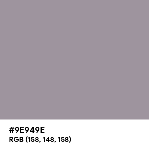 Spanish Gray (Hex code: 9E949E) Thumbnail