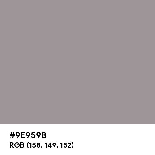 Spanish Gray (Hex code: 9E9598) Thumbnail