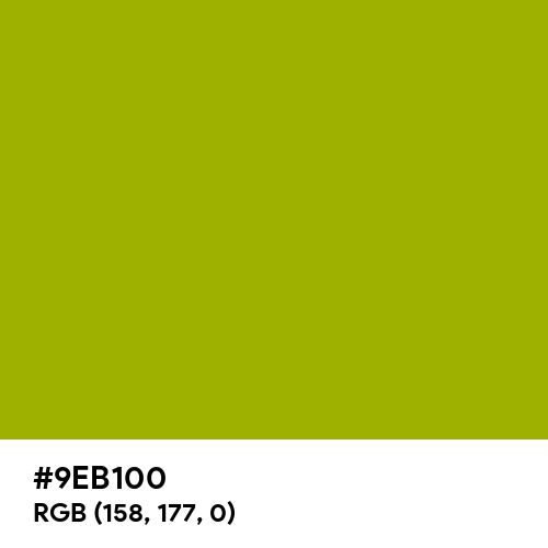 Chlorophyll Green (Hex code: 9EB100) Thumbnail