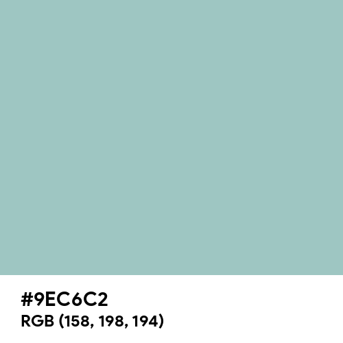 Eggshell Blue (Hex code: 9EC6C2) Thumbnail